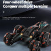 JJR/C JC05 Five Wheel Colorful Light Swing Arm Stunt Drift Car, Specification:Dual Control(Black)