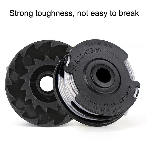 Lawnmower Nylon Double Layer Mowing Line Playing Rope Spool Replaces Greenworks(Black)