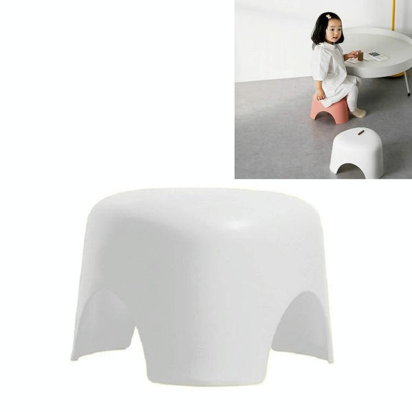 Children Stool Home Living Room Triangle Small Stool Anti-skid Short Plastic Stool, Size:Small(White)