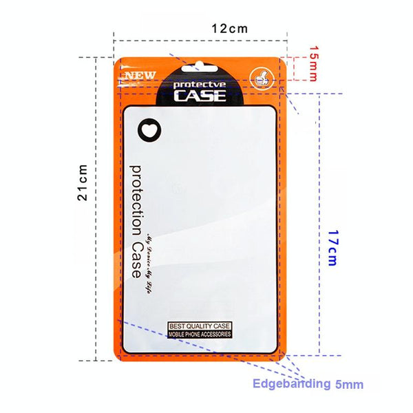 100 PCS  Ziplock Bags Plastic Bags Mobile Phone Case Packaging Bags(12 x 21cm Yellow)