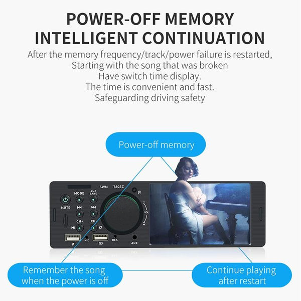 SWM-7805C 4.1 inch Touch Screen Universal Car Radio Receiver MP5 Player, Support FM & Bluetooth & TF Card with Remote Control