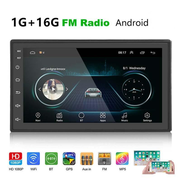 A2222KT 7 Inch Android Navigation WiFi Version 1+32G GPS Bluetooth 2.5D Screen Car Central Control MP5 Player, Style: Standard