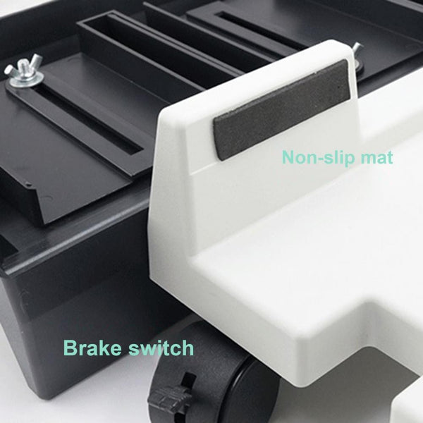 ZJ008 Computer Host Bracket with Brake Movable Tray(Black)
