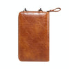 Elephant Pattern Multifunctional Cross Bag Phone Case(Brown)