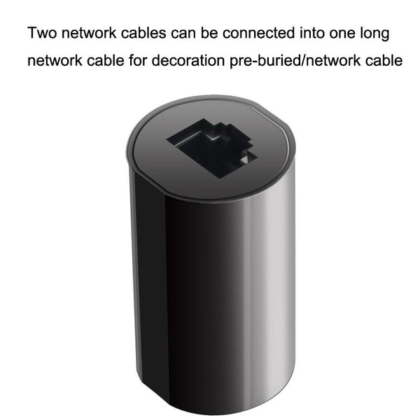 YM88013-Y Lightning Protection Version Network Straight-Through Head RJ45 Network Cable Double Pass Head(Black)