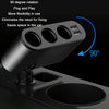 YANTU One Tow Three Car Digital Electronic Dual USB Cigarette Lighter, Specification: 3 Holes