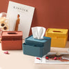 Simple Plastic Multifunctional Tissue Box Home Office Desk Storage Drawer Tray(Yellow)
