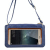 Universal Crazy Horse Texture Touch Screen Wallet Style PU Leather Shoulder Bag for Galaxy Note 8 & Mega 6.3, Huawei Mate 8 / Mate 7, etc. 6.3 inch Below(Dark Blue)