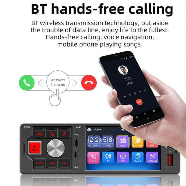 4.0 inch Touch Screen Car Radio Receiver Bluetooth MP5 Player with Remote Control