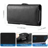HAWEEL 4.7-6.1 inch Litchi Texture Genuine Leather Phone Belt Clip Horizontal Carrying Pouch (Black)