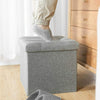Home Foldable Fabric Storage Chairs Multifunctional Square Sofa, Color: Dark Gray
