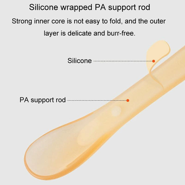 Baby Silicone Spoon Infant Silicone Feeding Spoon Soft Children Tableware, Specification: Without Box