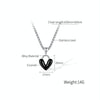 OPK GX2411 Oil Drip Love Alloy Pendant Stainless Steel Necklace