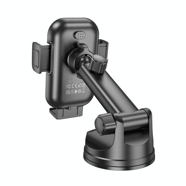 BOROFONE BH203 Blue Charm Car Center Console Wireless Fast Charging Holder(Black)