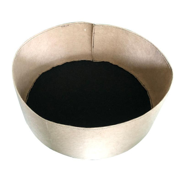 60x20cm 56L Felt Planting Barrel Indoor Outer Round Plant Bag Non-Woven Seedling Bag(Camel)