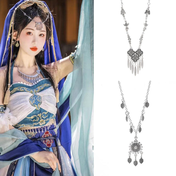 Ethnic Wind Headdress Necklace Photo Shoot Jewelry(A)