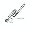 OPK 1989 Personality Stainless Steel Guitar Pendant Titanium Steel Necklace, Color: Steel Color Pendant+0.4x70cm Pearl Chain