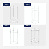 YX107 Acrylic Round Two-layer Small Bedside Table(Transparent)
