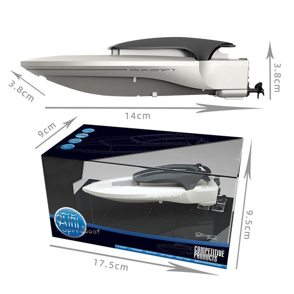Children Mini Wireless Electric Speedboat Model Boat Simulation Remote Control Toy Boat(Blue)