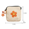 Sanitary Napkin Storage Bag Large Capacity Little Bag Canvas Simple Short Wallet(Sky Blue)