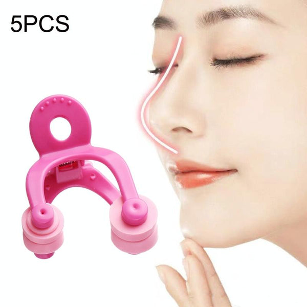 5PCS Shangen + Nose Alar Double Effect Nose Clip Shape High And Beautiful Nose Tool(Pink)