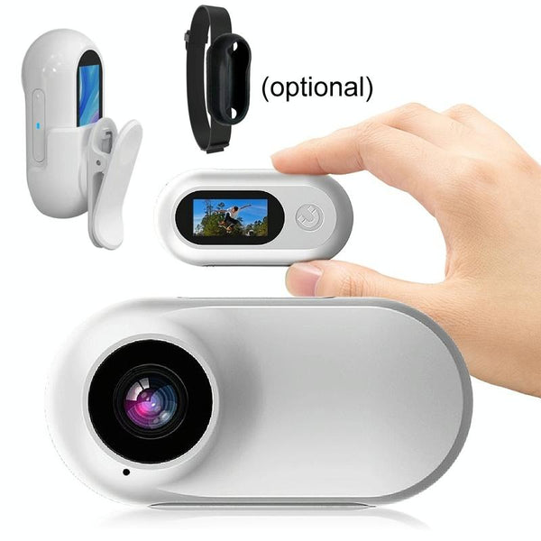Magnetic Thumb Camera Portable HD Camera For Outdoor Cycling, Model: Standard+Pet Silicone Collar