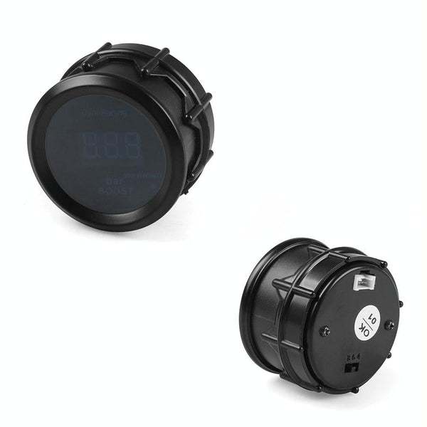 Car Modified 12V Universal 52mm Blue Light Digital Display Meter, Style:Voltmeter