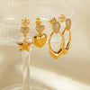 OPK KE791 Love 1pair Vintage Temperament Geometric Earrings