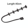 40cm 18AWG Large 4Pin Sleeve Grid 1 To 5 SATA Hard Drive Cage Cable