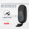 12-24V Bus Handlebar Installed USB Fast Charging Charger, Specifications: 2U+C QC+QC+PD