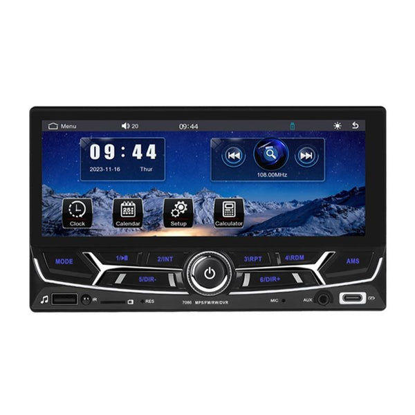 6.86inch Dual Butt Button Knob Player MP5 With Backup Camera Function / Bluetooth / CarPlay(Standard)