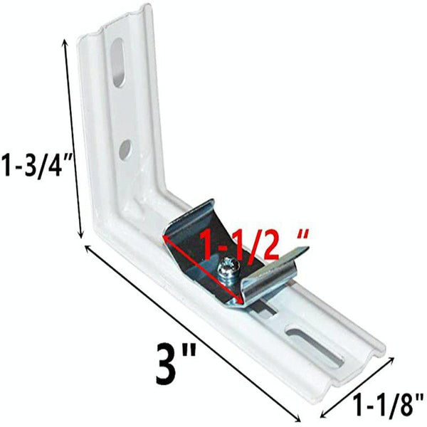 3 Inch Vertical Curtain Mounting Code Venetian Blinds Bracket(Silver)