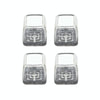 4pcs / Set Thickened Wear-Resistant Table And Chair Leg Covers Household Quiet Non-Slip Stool Foot Protector, Style: Medium Square Transparent