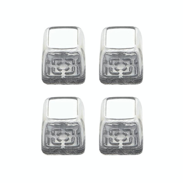 4pcs / Set Thickened Wear-Resistant Table And Chair Leg Covers Household Quiet Non-Slip Stool Foot Protector, Style: Medium Square Transparent