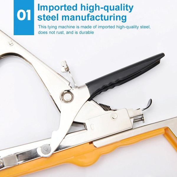 Agriculture Tape Tool Hand Tying Machine Garden Plant Tape Tool Tapener Machine Adhesive Tape Machine(Yellow)
