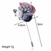 Fashion Handmade Fabric Flower Lace Pearl Brooch(Pink)