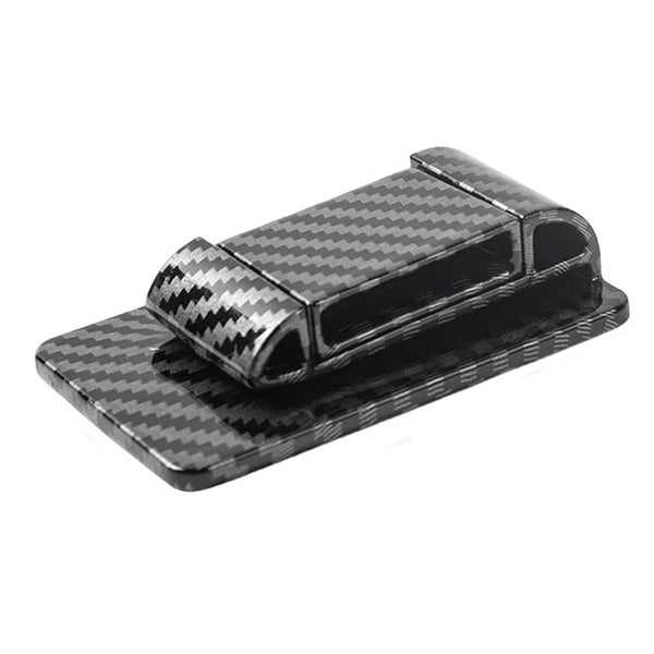 Car Seat Belt Holder Anti-collision Elastic Buckle Limiter(Carbon Fiber Black)