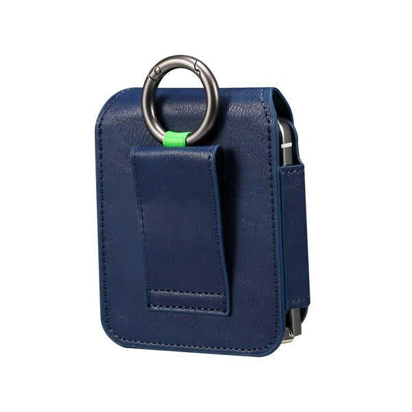 Folding Screen Mobile Phone Waist Hanging Universal Clutch Bag(Blue)