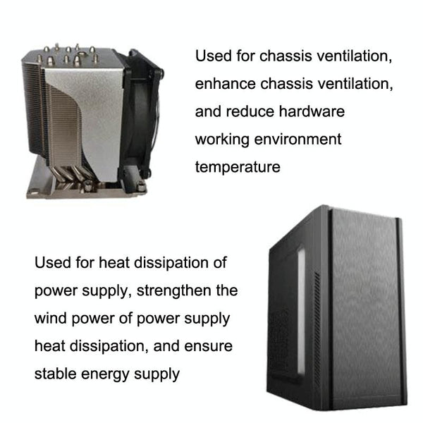 FANNER Ice Soul F12012 Desktop Chassis Ultra-thin 4pin Cooling Fan Intelligent PWM Speed Regulation(Black)