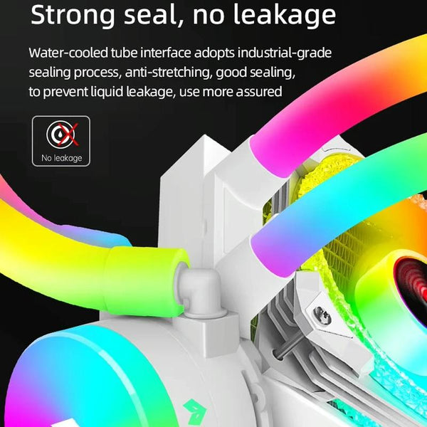 COOLMOON AS360 Magic Diamond Edition Computer Cooler ARGB Water Cooling Light Integrated CPU Radiator(Black)