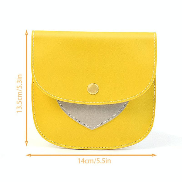 Portable Large Capacity PU Sanitary Napkin Pad Storage Bag(Gray+Yellow)