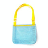 Children Shell Collection Bag Beach Toys Organizer Storage Bag(Light Blue Yellow)