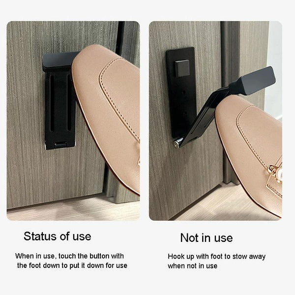 Magnetic Door Stopper Pedal Opening And Closing Door Catch For Bottom of Door(Black)