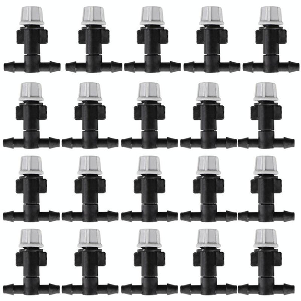 20pcs TF-118 Gardening Irrigation Drip Irrigation System Set Accessories Both Sides Connection 4/7mm Capillary (Gray)