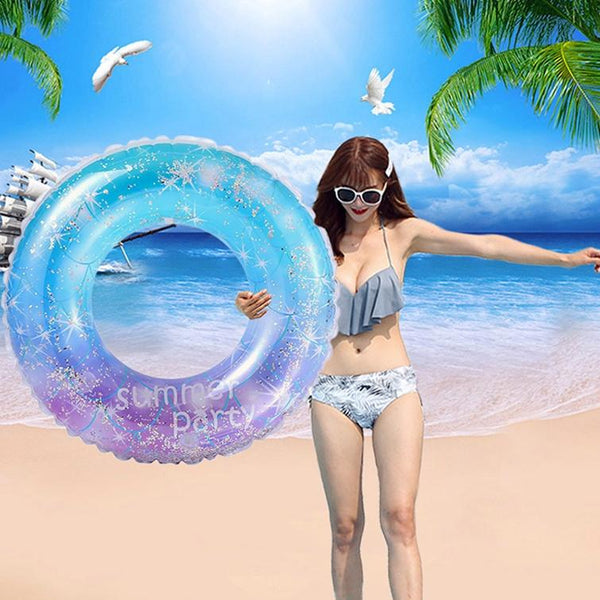 Sequins Starry Sky Mermaid Adult Swimming Ring Children Armpit Swimming Ring, Size: 90cm