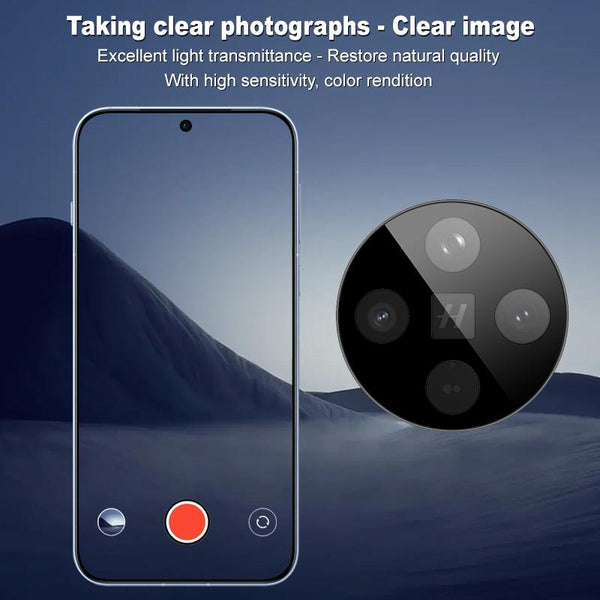 For OPPO Find X8 5G imak Black Version HD Glass Rear Camera Lens Film, Self-positioning Version
