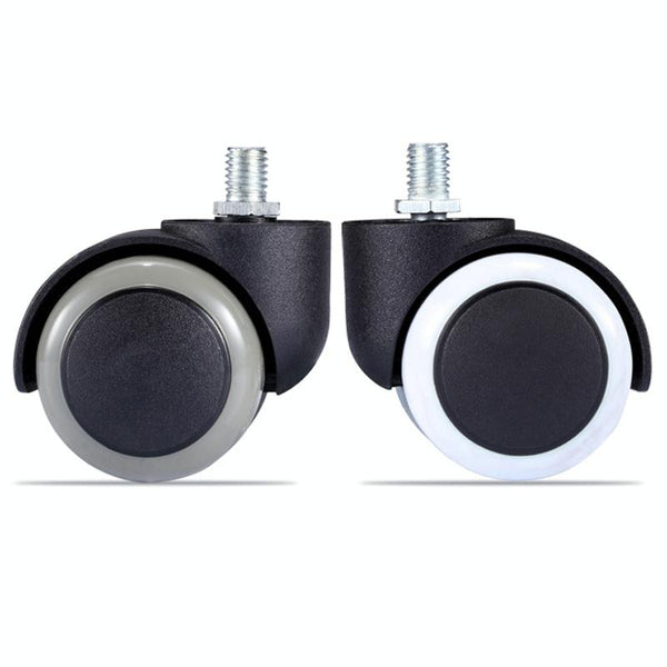 M10 Screw Quiet Swivel Chair Universal Wheels Office Chair Roller Casters(Black)