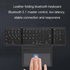 Leather Wireless Bluetooth Keyboard With Touch-Pad Multi-System External Portable Universal Keypad