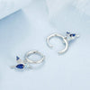 S925 Sterling Silver Platinum Plated Opal Hummingbird Women Earrings(BSE985)