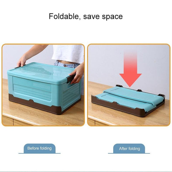 Foldable Book Box Plastic Storage Box, Color: S Banana Yellow